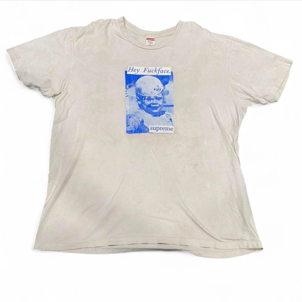 Supreme used t-shirt but great to customize
stained